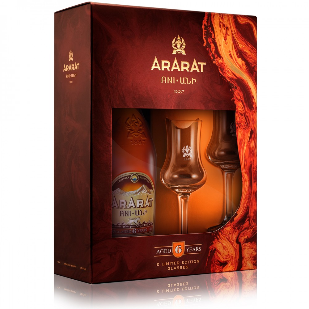 Ararat Ani 7 jaar 70 cl met 2 shot