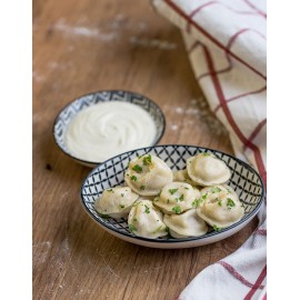 Pelmeni "Pelmjaschi" met kalkoenvlees.