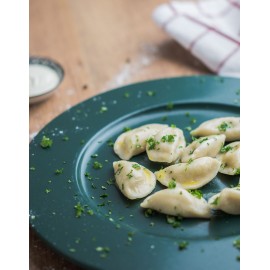 Wareniki met aardappelen & champignons. 100% vegetarisch.