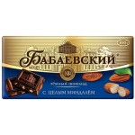 Pure chocolade "Babaevsky" met hele amandelen 100gr