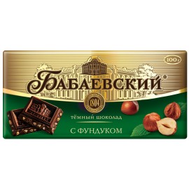 Pure chocolade "Babaevsky" met hazelnoten 100gr