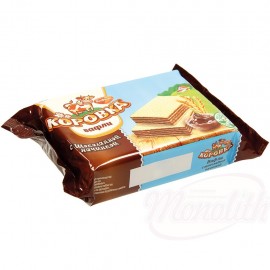 Wafels Korovka met kakaovulling 75% met melksmaak 150 gr.