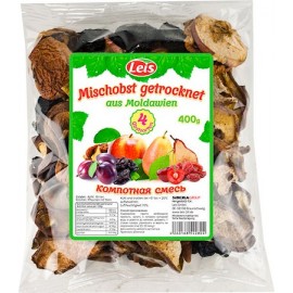 Gedroogde compote mix, 4 soorten fruit 400g Moldova 