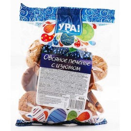 Havermoutkoekjes Klassiek met rozijnen "УРА".