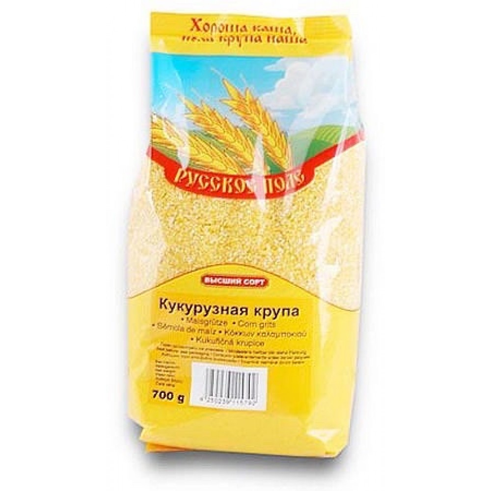 Maïsgrutten Rus pole, kukuruznaya krupa 700 g, 